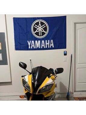 Yamaha Racing Flag Sign Banner 3x5 FT Street Bike Motocross Supercross Moto Blue
